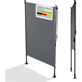 Juskys Zonnescherm Verticaal - 120x310 cm - Grijs