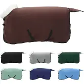 vidaXL Paardendeken, donkerbruin, 105 cm, polarfleece