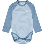 Hummel Rompertje/body blauw / lichtblauw