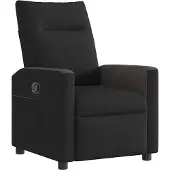 vidaXL Fauteuil verstelbaar stof zwart