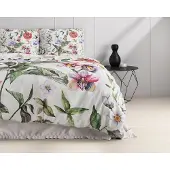 Dreamhouse Dekbedovertrek Nature Ophelia Wit Katoen-140 x 200 / 220 cm | 1-Persoons