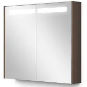 Maxaro Modulo Spiegelkast met Verlichting 80x70cm Cacao Eikenhout | Spiegelkast | Badkamerspiegel | Badkamerspiegelkast