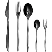 Beliani FARFALLE - Bestekset 30-delig - Zwart - RVS