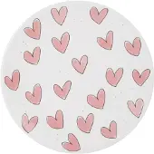 Blond Amsterdam , Even Bijkletsen, Pink: Bord 22 cm Hearts