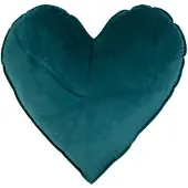 Mars & More Hart Kussen Fluweel petrol 45cm