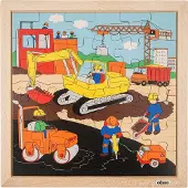 Educo Actiepuzzel 34x34cm Wegwerkzaamheden 36 stukjes - - Educatief speelgoed