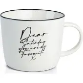 Dutch rose Loft Zwart-Wit Mok Dear Saturday 32 cl