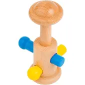 Educo Educatief speelgoed 'Schud de dolio' - Leren grijpen - Educatief speelgoed - Sensorisch speelgoed - Spelend leren - Houten Rammelaar -Houten speelgoed - Vanaf 4 maanden