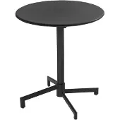 Oviala - Ronde bistrotuintafel met opklapbaar blad antracietgrijs - Palavas