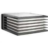 Philips Wandlamp buiten Shades, dimbaar, zwart, Aluminium, Modern, Wandlamp buiten