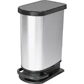 Rotho Pedaalemmer Paso 50L zilver zilver Kunststof Prullenbak