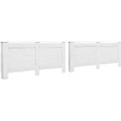 vidaXL Radiatoromsluitingen, 2 stuks, wit, 172x19x81,5 cm, MDF