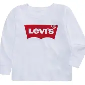 Levi's Kids baby longsleeve Batwing met logo wit Jongens/Meisjes Katoen Ronde hals - maat 80-86 18M