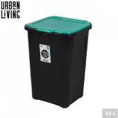 Urban Living STAPELBARE AFVALBAK MET DEKSEL GROEN 44L