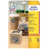 Avery Kraft etiketten L7110-25 Permanent klevend A4 Bruin 62 x 42 mm 25 Vellen à 18 Etiketten
