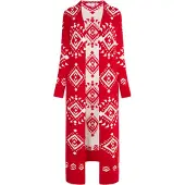 IZIA Gebreid vest 'Lomasi' rood / wit