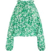 IZIA Blouse groen / wit