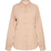 Usha Blouse lichtbruin / wit