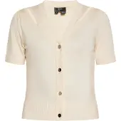 Faina Gebreid vest lichtbeige