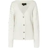 Faina Gebreid vest wit