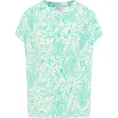 Usha Blouse turquoise / wolwit