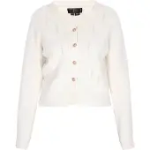 Faina Gebreid vest wolwit