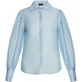 Faina Blouse lichtblauw