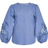 Usha Blouse duifblauw