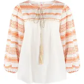 IZIA Blouse oranje / wit