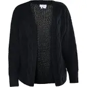 Usha WHITE LABEL Gebreid vest 'Vanne' zwart
