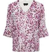 Faina Blouse sering / bessen / wit