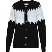 Usha Gebreid vest blauw / grijs / zwart
