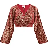 IZIA Blouse goud / donkerrood