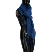 Costume National Linnen Sjaal Geruit Patroon Franje