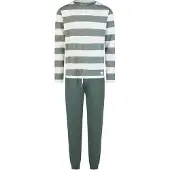 Phil&Co. Pyjama lang 'Monday' groen / wit