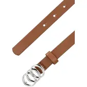 Faina riem Dames Bruin Zilver