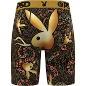 PSD Boxershorts 'Playboy Snake' mosterd / lichtrood / zwart