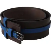 Costume National Leren Riempje met Blauw Accent