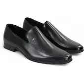 Infinity Leather Bruine klassieke instappers voor heren, formele schoenen
