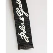 Dolce&Gabbana Zwart Witte Polyester DG Logo Zilveren Mannen Sleutelhanger Sleutelpunt