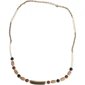 Dolce&Gabbana Kralenhoutketting met Metalen Ketting