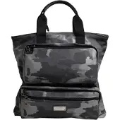 Dolce&Gabbana Grijze Camouflage Katoen Veelzijdige Tas met Meerdere Compartmenten