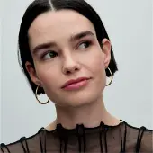 Pandora Oorbellen - 14k Gold-plated hoop earrings in gold