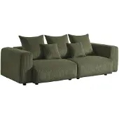 Sweeek 3 zits corduroy bank met afneembare hoes Kaki