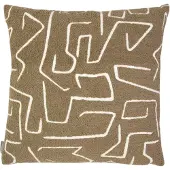 Mars & More Roy chenille jaquard kussen taupe 45x45cm