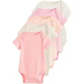 Next Rompertje/body lichtoranje / pink / wolwit