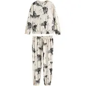Next Pyjama crème / zwart
