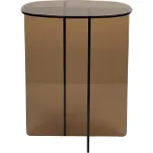 Zuiver Linea Bijzettafel 30x40 cm Glas Bruin