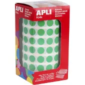 APLI Kids stickers op rol, cirkel diameter 10,5 mm, groen - 2 stuks