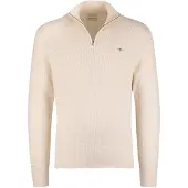 Gant trui creme lange mouw half zip